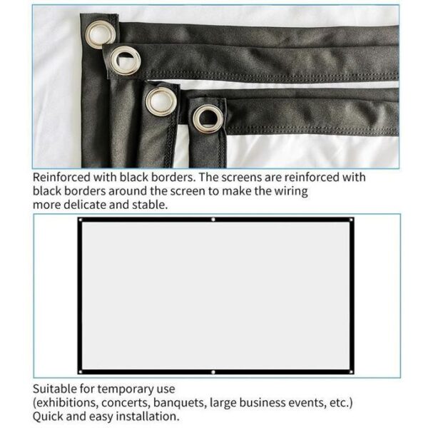 Portable Foldable 72inch Projector Screen